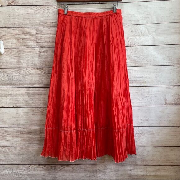 COLDWATER CREEK MIDI SKIRT IN CORAL - Picture 1 of 6